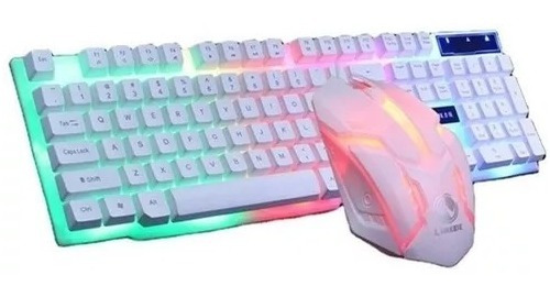 Combo Gamer Teclado Con Luces + Mouse Retro Iluminado M400