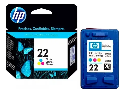 Cartucho Hp 22 Tricolor C9352al 6ml Original 1ud