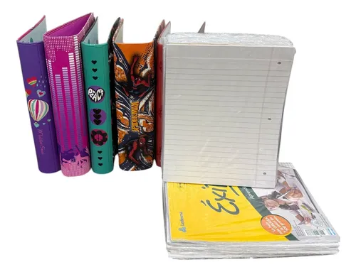 Carpeta Escolar + Repuestos De Hojas (rayada O Cuadriculada)