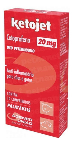 Ketojet 20mg Anti-inflamatório 10 Comprimidos