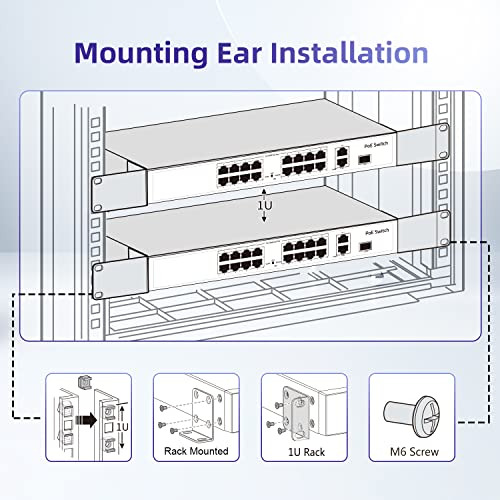 Kit Universal De Montaje En Rack Phyinlan, 1u Rack Ears Para