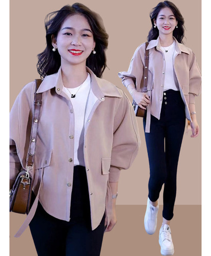 Camisa Holgada Abierta De Primavera Y Otoño Para Mujer A La