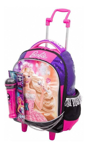 Mochila De Rodinha Infantil Barbie Rock N Royals Da Sestini