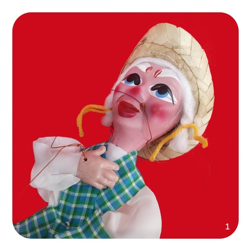 Imagen 3 de 3 de Títere Típico De Hilo Y Madera Marioneta M1 Ttr