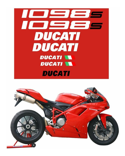 Kit Adesivos Compatível Ducati 1098s Vermelha Dct1098s04 Cor ducati 1098