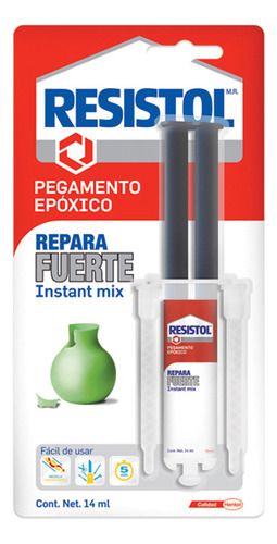 Pegamento Epoxico Resistol 1524151 Jeringa Transparente 14ml