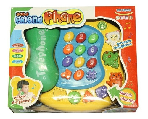 Telefono Juguete Con Sonidos Y Melodias Para Bebé