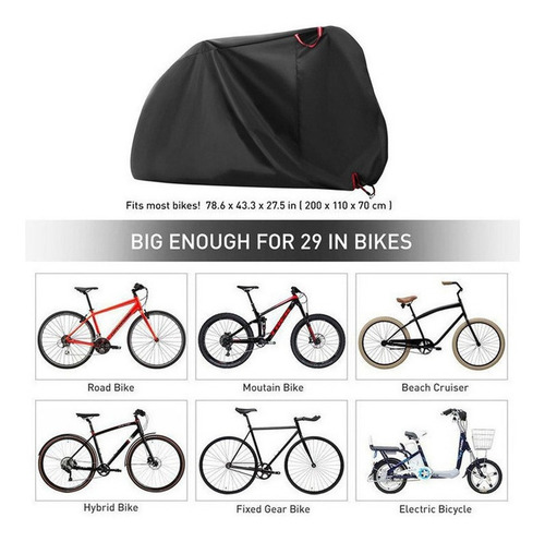 Funda Impermeable Para Bicicleta Con Borde Forrado