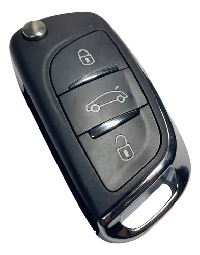 Capa Carcaça Chave Canivete Citroen Led Azul - Compatível C3, C4, Pallas - 3 Botões, Design Moderno