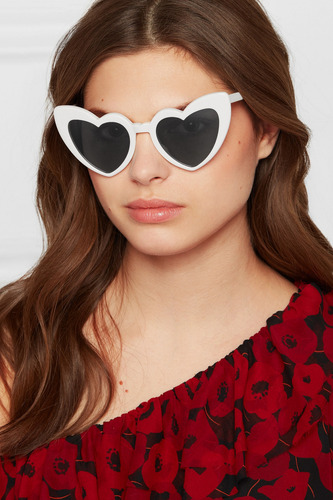 Entes Mujer Accesorios Para Lentes De Corazon Dama Moda Sol Color De La Lente Oscura Color Del Armazón Blanco Diseño Corazon Ind
