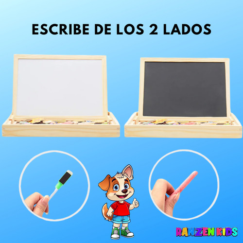 Juguete De Madera Pizarra Pizarron Imantada Juego Para Niños Madera