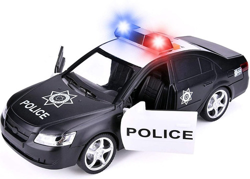 Auto  Policía  Fricción 1:16  Luces Sonidos Sirena-    4960 