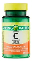 Comprar Spring Valley Vitamina C 500 Mg 100 Tabletas Con Escaramujos (rose Hips) Sin Conservantes, Sabores Artificiales, Colores Artificiales, Suplemento De Apoyo A La Salud Inmunologica, Potente Antioxidante