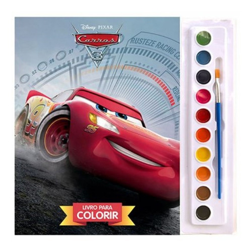 Livro Com Aquarela Disney - Carros 3