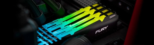Imagen 7 de 7 de Memoria RAM Fury Beast DDR4 RGB gamer color negro 8GB 1 Kingston KF432C16BBA/8