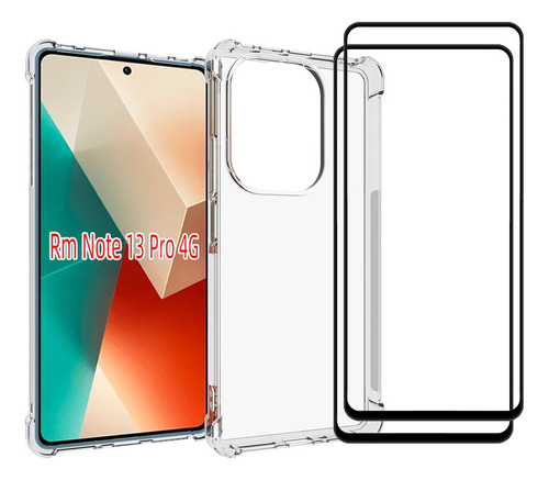 Funda Para Xiaomi Redmi Note 13 Pro 4g Transparent + 2 Micas