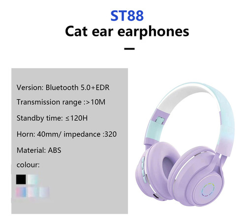 Fones De Ouvido Bluetooth Com Iluminação M Gradiente