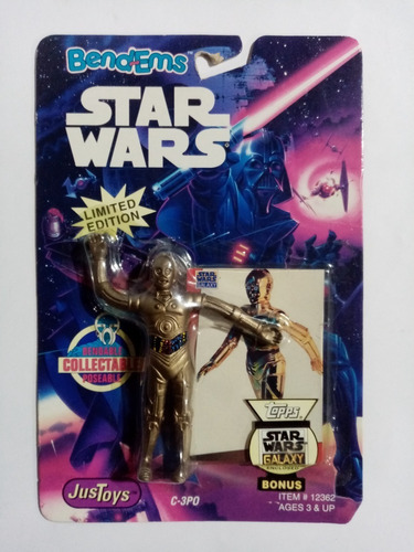 Star Wars Vintage Bend-ems C-3po Just Toys 1993