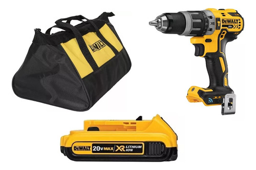 Taladro Percutor Dcd796 Bateria 2ah + Bolso Mediano Dewalt