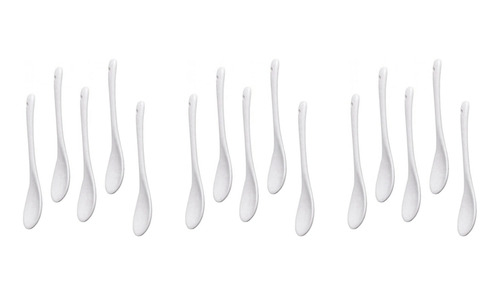 15 Cucharas Para Huevos De Porcelana Blanca, Cucharas De Cer