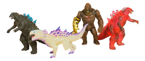 Paquete Juguete 4 Figuras King Kong Vs Godzilla Rosa
