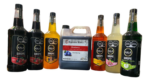 Kit Jarabes Kala Y Cassava Roots Cocteles Café Smothies