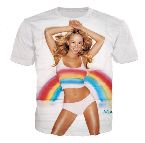 Camiseta De Manga Corta Con Estampado 3d De Mariah Carey
