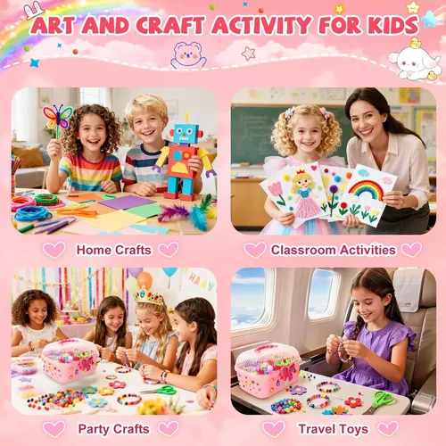 Bolonki Kit De Manualidades De Madera 152 Piezas, 30 Figuras Para Pintar Y Decorar Con Imanes Y Adhesivos, Actividad Creativa Y Educativa Para Niños Y Adultos, A Partir De 3 Años