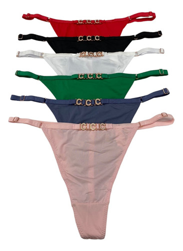 Pack De 2 Sexy Colaless Con Brillo, Ajustable 