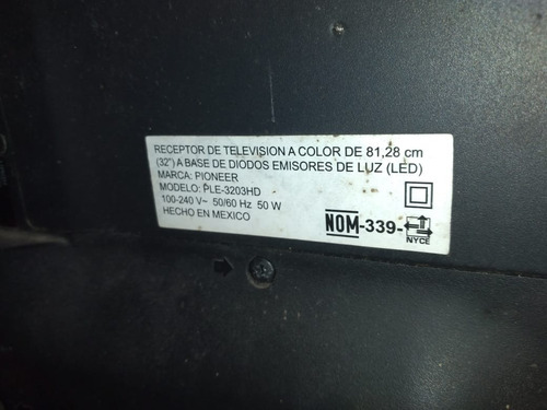 Imagen 3 de 3 de Pantalla Pioneer 32 Pulgadas, Para Reparar O Refacciones