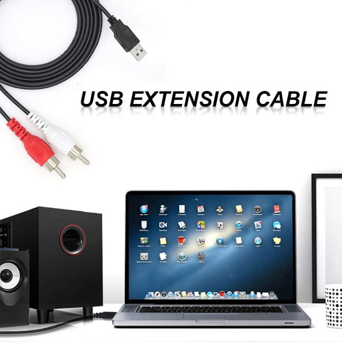 Cable Usb A Rca De Duttek, Cable Auxiliar De Audio Rca, Usb