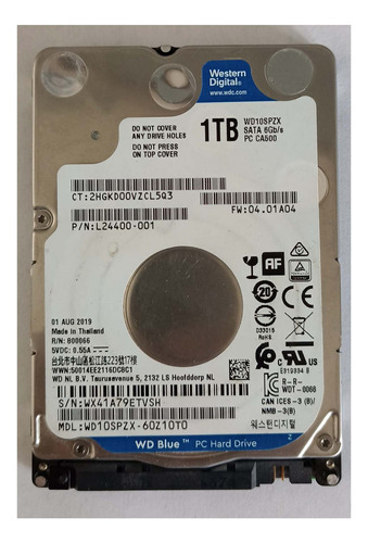 Disco Duro Interno Western Digital  Wd10spzx 1tb Azul