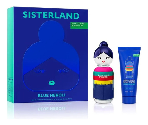 Benetton Sisterland Blue Neroli Edt 80ml + Body Lotion 75 Ml