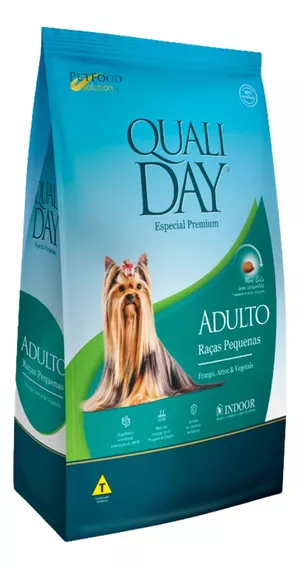 Ração Para Cães Raças Pequenas Sabor Frango 3kg Qualiday