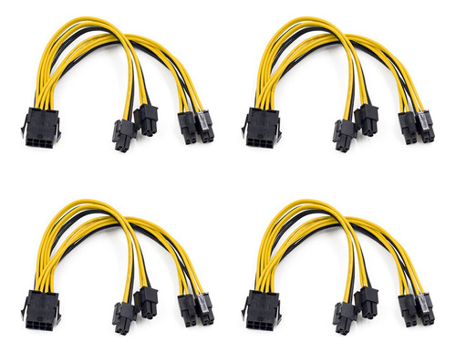 4 Unidades Eps Cpu 12v 8 Pinos Fêmea Para Dupla 8 Pinos (4+4