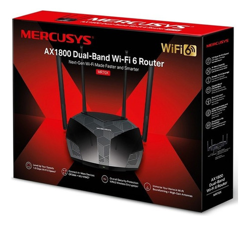 Router Mercusys Wifi 6 Mr70x Dualband Ax1800 Gigabit - Escar