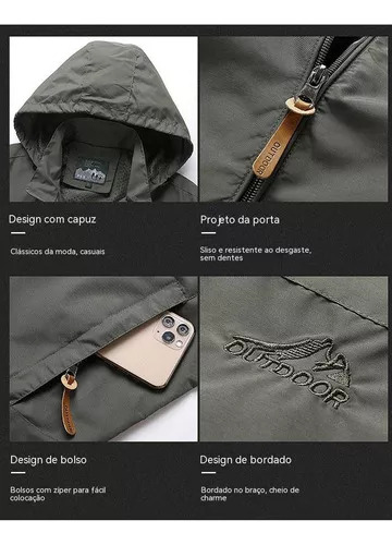 Chaqueta Impermeable Y Transpirable A Prueba De Viento