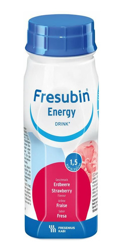 Fresubin Energy Drink 1.5 Kcal Morango - 200 Ml  Kit 8 Un.