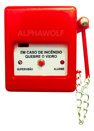 Acionador Manual De Incêndio Com Martelo Led Alarme