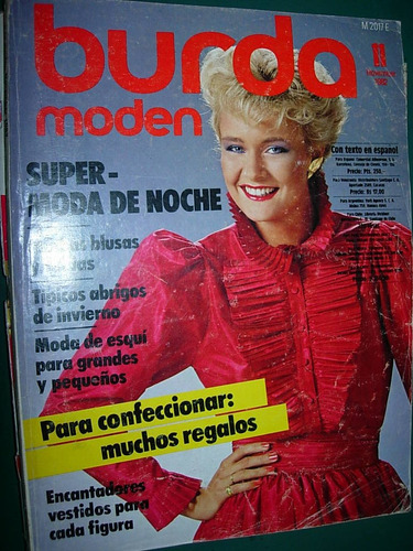 Revista Burda Moden Completa Con Moldes 11/82 Ropa Costura 