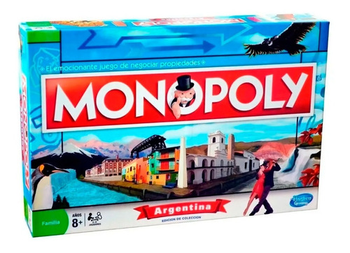 Juego De Mesa Monopoly Argentina Fichas Metal E. Full