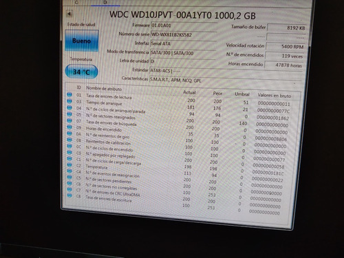 Imagen 4 de 5 de Disco Duro Western Digital 1 Tb Sata 3 Para Notebook