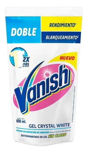Quitamanchas Ropa Blanca Vanish® Gel Crystal White 600 Ml