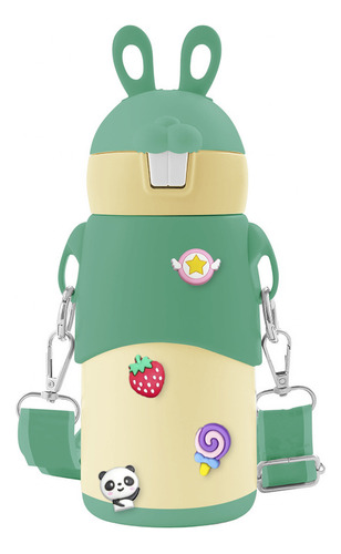 Botella Termo Cilindro Agua Acero Kawaii Conejo Infantil