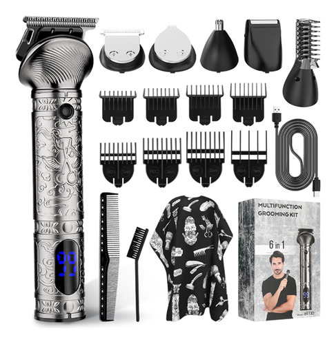 Hair Clippers Hair Kit 6 En 1 Para Hombre, Barba Y Nariz