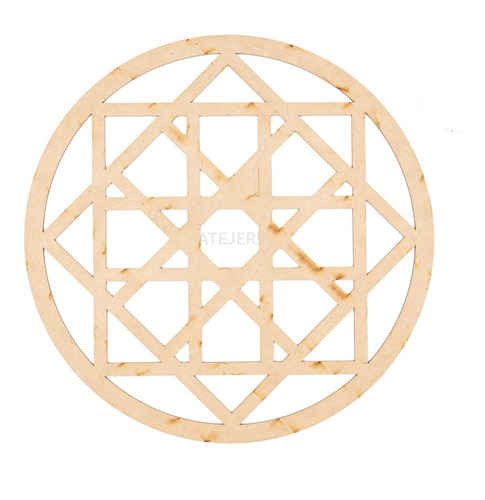 Mandalas Calados En Fibrofacil Mdf De 15 Cm De Diámetro