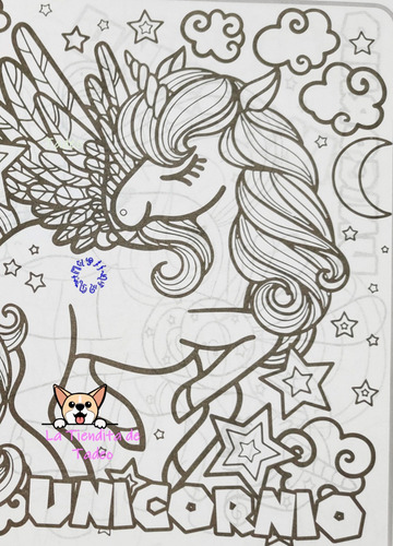 15 Libros Para Colorear Unicornio, 16 Paginas Tamaño Carta