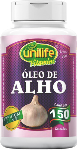 Óleo De Alho Unilife (150 Cápsulas) Garlic Antioxidante