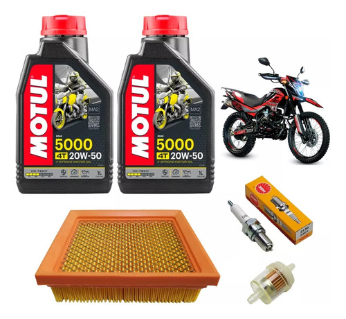 Kit Servicio Afinación Vento Crossmax 200 Motul 5000 20w50