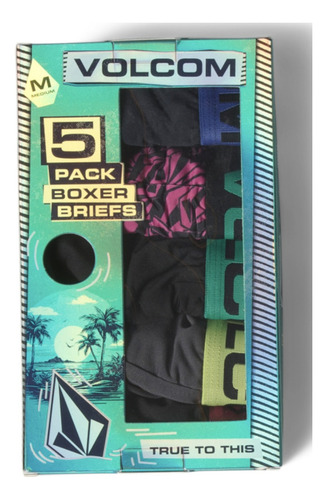 Boxer Volcom Hombre 5 Pack Stretch Soft 100% Original